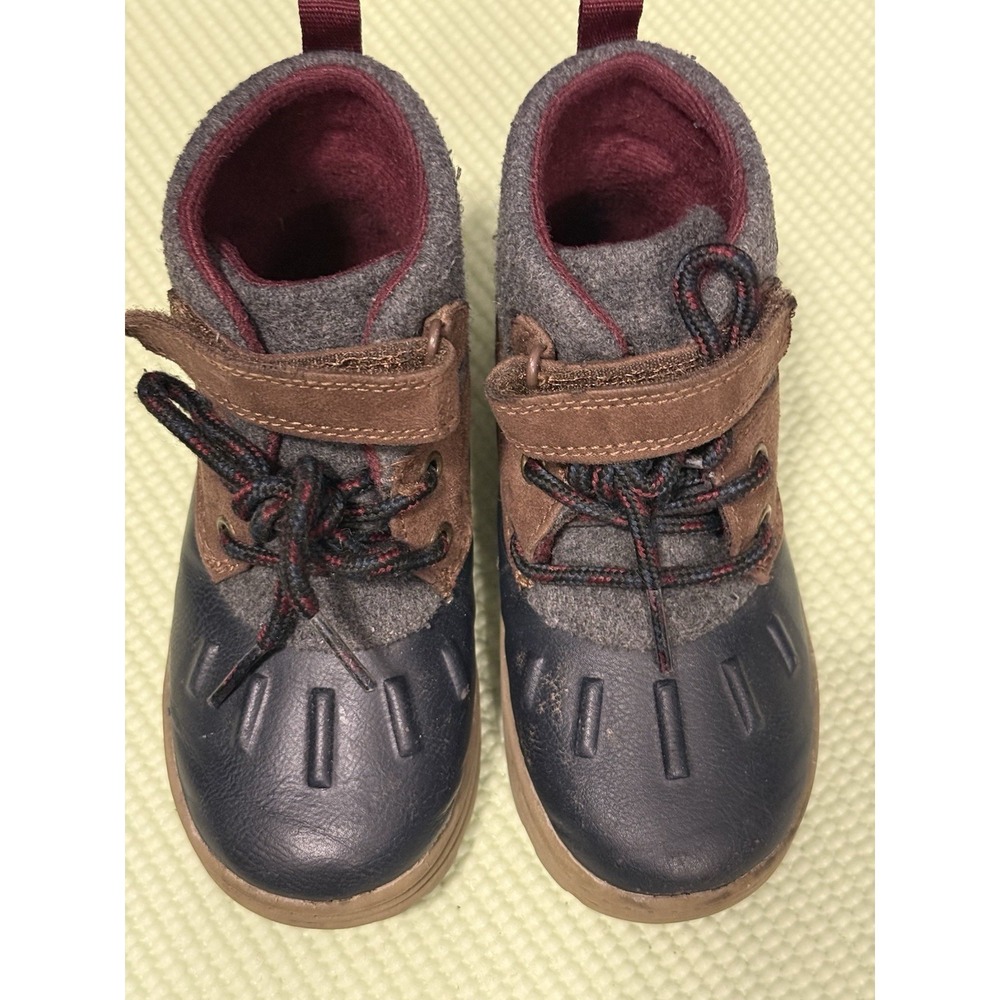 Carter's Boys 8M Casual Boots  Black Grey Brown Fall Winter Lace Up